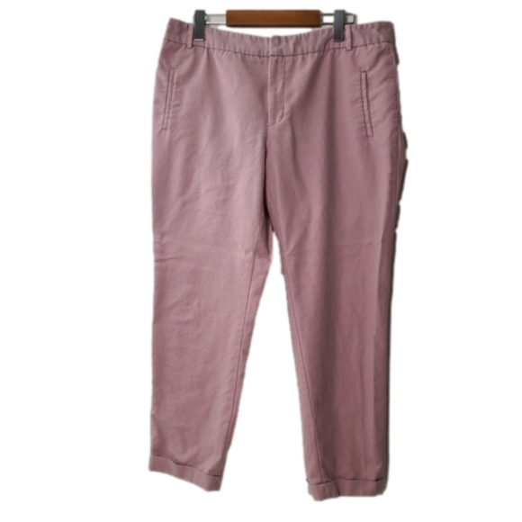 Zara salmon pastel pink cuffed trousers - Picture 1 of 3